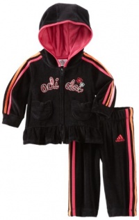 adidas Baby-Girls Infant 2 Piece Princess Velour Set, Black, 18 Months adidas Baby-Girls Infant 2 Piece Princess Velour Set, Black, 18 Months