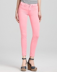 Tap into the season's neon trend with these pop-bright J Brand skinny jeans. Tap into the season's neon trend with these pop-bright J Brand skinny jeans.