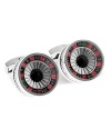 The Swarovski crystal insets on these roulette cufflinks have a shine to match the gleam in your eye - a no-risk style bet.