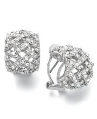 You'll want to label yourself with the High Society earrings from Lauren by Ralph Lauren. A chic crisscross pattern adorned with glass accents makes this huggie hoop design an instant must have. Set in silver tone mixed metal. Approximate drop: 3/4 inch. Approximate diameter: 1/2 inch. You'll want to label yourself with the High Society earrings from Lauren by Ralph Lauren. A chic crisscross pattern adorned with glass accents makes this huggie hoop design an instant must have. Set in silver tone mixed metal. Approximate drop: 3/4 inch. Approximate diameter: 1/2 inch.