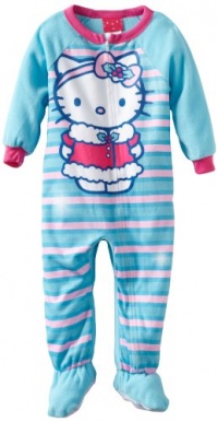 AME Sleepwear Girl's Hello Kitty Sleeper, Blue, 4T