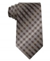 Go off the grid and get out-of-the-box style with this patterned silk tie from DKNY.