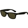 Ray-Ban RB2132 New Wayfarer Icons Sports Wear Sunglasses - Black Rubber/Crystal Green / 55mm
