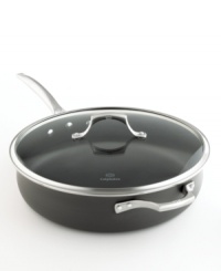 For flavor that goes on forever, Calphalon's exclusive Sear sauté pan features a specially textured nonstick surface that helps seal in the essence of every recipe. The end result? Meat, fish, poultry and vegetables that taste anything but ordinary. Lifetime warranty. For flavor that goes on forever, Calphalon's exclusive Sear sauté pan features a specially textured nonstick surface that helps seal in the essence of every recipe. The end result? Meat, fish, poultry and vegetables that taste anything but ordinary. Lifetime warranty.