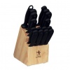 J.A. Henckels Black Fine Edge Comfort 17pc Block Set