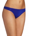 Calvin Klein Women's Naked Glamour Thong, Blue Royale, Large