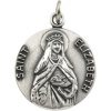 Elegant and Stylish 18.00 MM St. Elizabeth Medal with 18.00 inch Chain in Sterling Silver , 100% Satisfaction Guaranteed.