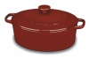 Cuisinart CI755-30CR Chef's Classic Enameled Cast Iron 5-1/2-Quart Oval Covered Casserole, Cardinal Red