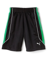 These sporty shorts from PUMA are great for the playground or lounging around in comfort and style. These sporty shorts from PUMA are great for the playground or lounging around in comfort and style.