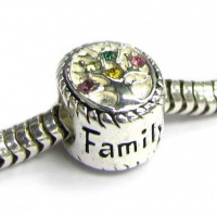 Queenberry Mother's Day gift Sterling Silver Family Tree Of Love Pink Rose Yellow Green CZ Crystal Bead 10mm For Pandora Troll European Charm Bracelets Queenberry Mother's Day gift Sterling Silver Family Tree Of Love Pink Rose Yellow Green CZ Crystal Bead 10mm For Pandora Troll European Charm Bracelets