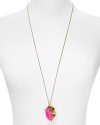 Color pop and locket with this kate spade new york necklace, which features a brighter-is-better pendant styled on a gleaming chain.