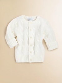 The classic cardigan rendered in signature cabling from luxurious cashmere for a timeless heritage look and ultra-soft feel.Ribbed crewneckLong sleeves with foldover cuffsButton-frontRibbed hemCashmereDry cleanImported Please note: Number of buttons may vary depending on size ordered. The classic cardigan rendered in signature cabling from luxurious cashmere for a timeless heritage look and ultra-soft feel.Ribbed crewneckLong sleeves with foldover cuffsButton-frontRibbed hemCashmereDry cleanImported Please note: Number of buttons may vary depending on size ordered.