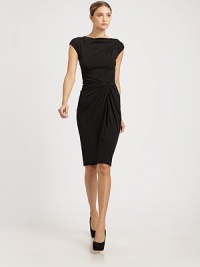 Rendered in flattering stretch jersey, this body-skimming shift features an intriguing twist detail at the waist.BoatneckCap sleevesTwist detail at waistAbout 25 from natural waist95% rayon/5% elastaneDry cleanMade in ItalyModel shown is 5'11 (180cm) wearing US size 4.OUR FIT MODEL RECOMMENDS ordering true size. Rendered in flattering stretch jersey, this body-skimming shift features an intriguing twist detail at the waist.BoatneckCap sleevesTwist detail at waistAbout 25 from natural waist95% rayon/5% elastaneDry cleanMade in ItalyModel shown is 5'11 (180cm) wearing US size 4.OUR FIT MODEL RECOMMENDS ordering true size.