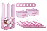 Delta 24 Piece Nursery Closet Organizer, Pink Delta 24 Piece Nursery Closet Organizer, Pink