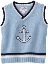 Hartstrings Baby-boys Newborn V-Neck Anchor Sweater Vest, Sky Sulphur, 0-3 Months Hartstrings Baby-boys Newborn V-Neck Anchor Sweater Vest, Sky Sulphur, 0-3 Months