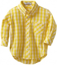 Kitestrings Baby-boys Infant Gingham Check Button Front Shirt, Yellow/White, 12 Months Kitestrings Baby-boys Infant Gingham Check Button Front Shirt, Yellow/White, 12 Months