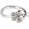 Sterling Silver 925 Cubic Zirconia Paved Butterfly Adjustable Toe Ring