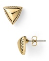 Master mystic charm with House of Harlow 1960's pyramid stud earrings.