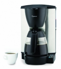 Capresso Programmable Coffeemaker with Glass Carafe, Stainless Steel/Black, 10-Cup Capresso Programmable Coffeemaker with Glass Carafe, Stainless Steel/Black, 10-Cup