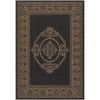Couristan 1078/3115 Recife Antique Medallion/Black-Cocoa 8-Feet 6-Inch Square Rug