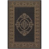 Couristan 1078/3115 Recife Antique Medallion/Black-Cocoa 8-Feet 6-Inch Square Rug