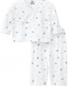 Noa Lily Baby-Boys Newborn Turtle Print Kimono Set, White, 6 Months