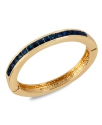 Wrist watching will be the order of the day with this bracelet from Kenneth Cole New York. Crafted from gold-tone mixed metal and adorned with blue glass crystal accents, the bracelet will make sure all eyes are on you. Approximate diameter: 2-1/4 inches. Wrist watching will be the order of the day with this bracelet from Kenneth Cole New York. Crafted from gold-tone mixed metal and adorned with blue glass crystal accents, the bracelet will make sure all eyes are on you. Approximate diameter: 2-1/4 inches.