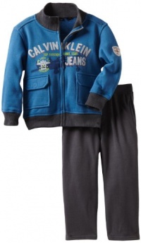 Calvin Klein Boys 2-7 Fleece Jog Set, Assorted, 4T Calvin Klein Boys 2-7 Fleece Jog Set, Assorted, 4T