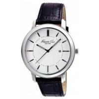 Kenneth Cole New York Men's KC1651 Cyber Round White Analog Date Watch Kenneth Cole New York Men's KC1651 Cyber Round White Analog Date Watch