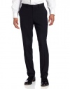 Perry Ellis Men's Slim Fit Fine Stripe Flat Front Pant