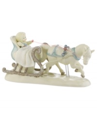 It's off to grandma's house in glitter and precious porcelain bisque as this charming figurine pays tribute to classic holidays spent with family. From Department 56. It's off to grandma's house in glitter and precious porcelain bisque as this charming figurine pays tribute to classic holidays spent with family. From Department 56.