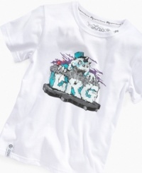 Style so cool, it's froze. This abominable snow monster tee from LRG is the outsized style to complete his casual look Style so cool, it's froze. This abominable snow monster tee from LRG is the outsized style to complete his casual look