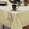 Benson Mills Romance Herringbone Fabric Tablecloth, Cream, 60-Inch-by-84-Inch