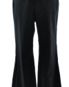 Lauren by Ralph Lauren Plus Size Pants, Earlham Button Accent Wide Leg Black 14W