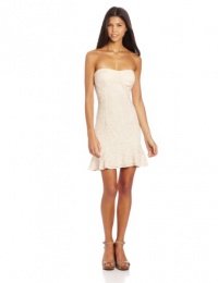 Jump Juniors Lace Strapless Short Dress, Champagne, 1/2 Jump Juniors Lace Strapless Short Dress, Champagne, 1/2