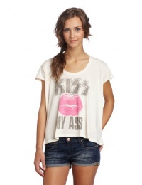 Junk Food Juniors Kiss My Ass Short Sleeve Crew T-Shirt, Sugar, X-Large Junk Food Juniors Kiss My Ass Short Sleeve Crew T-Shirt, Sugar, X-Large