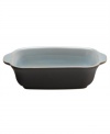 Handsome and understated from Denby dinnerware. Dishes, like the Sienna rectangular baker, feature a matte mocha surface and glazed blue interior for smart-casual style with steaming hot entrees.