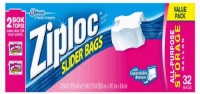 Ziploc Slider Storage Bag, Gallon Value Pack, 32 Count (Pack of 3) Ziploc Slider Storage Bag, Gallon Value Pack, 32 Count (Pack of 3)
