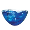 Big, glassy and artistic, this eye-catching bowl is an iconic Anna Ehrner design. Colored swirls are set off and stand out against each other in elegant contrast.