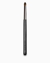 Burberry Eye Brush No.10 is a short-bristled brush made of ultrasoft squirrel hair. Its pointed shape can precisely add eyeshadow to the lash line and corner and softly bring the color below the eye. Used by Burberry Beauty makeup artists to create a bold, dramatic eye look. 