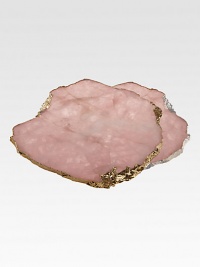 Combining luxurious natural stone with sterling silver or 24-karat gold, the Kiva platters are the height of elegant tabletop décor. Master craftsmen in Brazil hand polish the rare stones, then contour their natural edges with sumptuous precious metals.Size varies: about 10-12 X 12-14StoneRubber feetHand wash with a soft clothMade in USA of imported material Combining luxurious natural stone with sterling silver or 24-karat gold, the Kiva platters are the height of elegant tabletop décor. Master craftsmen in Brazil hand polish the rare stones, then contour their natural edges with sumptuous precious metals.Size varies: about 10-12 X 12-14StoneRubber feetHand wash with a soft clothMade in USA of imported material