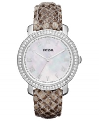 Exotic materials and endless edge create this Emma watch from Fossil. Exotic materials and endless edge create this Emma watch from Fossil.