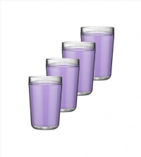 Kraftware Double Wall Insulated 16-Ounce Acrylic Drinkware, Lavender, Set of 4 Kraftware Double Wall Insulated 16-Ounce Acrylic Drinkware, Lavender, Set of 4