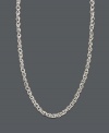 Add some extra charm with a sophisticated chain. 14k white gold chain features an interlocking link design with a spring ring clasp. Approximate length: 18 inches.