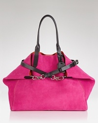 Cole Haan taps into texture to give it's signature tote a tactile update. Crafted from suede leather and perfectly proportioned for busy days, it's a touch of fabulous. Cole Haan taps into texture to give it's signature tote a tactile update. Crafted from suede leather and perfectly proportioned for busy days, it's a touch of fabulous.