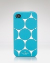 kate spade new york gives your gadget a graphic touch with this iPhone case, crafted of silicone and dressed up with a smattering of bold spots.