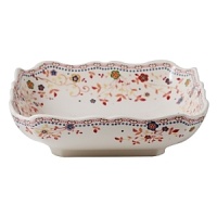 Delicate, swirling florals in a rich, warm palette add artful brightness to these weighty, durable earthenware dishes from Gien France. Delicate, swirling florals in a rich, warm palette add artful brightness to these weighty, durable earthenware dishes from Gien France.
