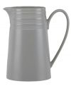 Elegance comes easy with the Fair Harbor pitcher. Durable stoneware in an oyster-gray hue is half glazed, half matte and totally timeless. From the kate spade new york dinnerware collection.