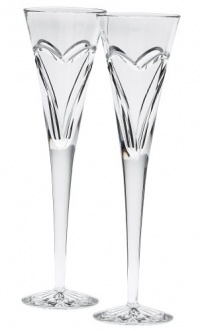Waterford Wishes Love and Romance Flutes, Set of 2 Waterford Wishes Love and Romance Flutes, Set of 2