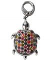 Step out of your shell and into this one from Fossil. This turtle charm features stunning glass crystal details and is crafted from silver-tone mixed metal. Approximate length (charm): 1-1/10 inches; (clip): 1/2 inch.
